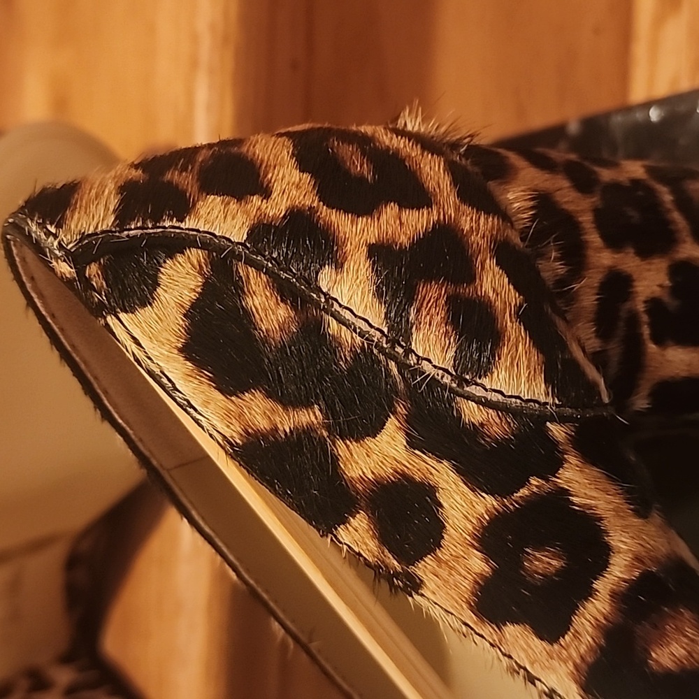 NIB Sam Edelman "Aretha" Leopard Brahma Platform Horsebit Loafers 9M - Picture 11 of 15